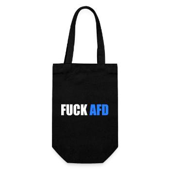 Fuck afd - Geschenkbeutel für Flaschen - Schwarz - Vorne