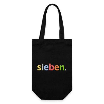 7. Geburtstag Junge Sieben 7 Jahre Jubiläum  - Geschenkbeutel für Flaschen - Schwarz - Vorne