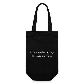 C’est une journée merveilleuse pour me laisser seule - Sac à bouteille - noir - Devant