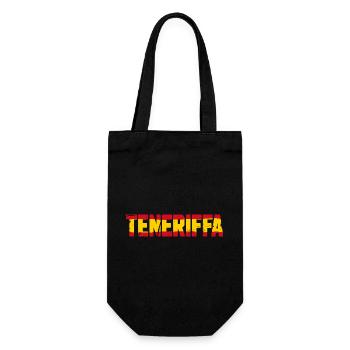 Teneriffa Flagge Spanien - Geschenkbeutel für Flaschen - Schwarz - Vorne