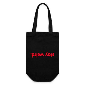 stay weird - Geschenkbeutel für Flaschen - Schwarz - Vorne