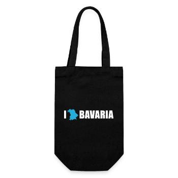 I love Bavaria Bayern - Geschenkbeutel für Flaschen - Schwarz - Vorne