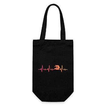 Jiu Jitsu Sonnenuntergang Herzschlag Jiu-jitsu - Geschenkbeutel für Flaschen - Schwarz - Vorne