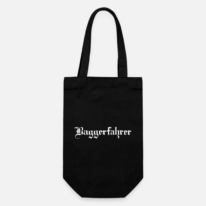 Der Baggerfahrer - Geschenkbeutel für Flaschen - Schwarz