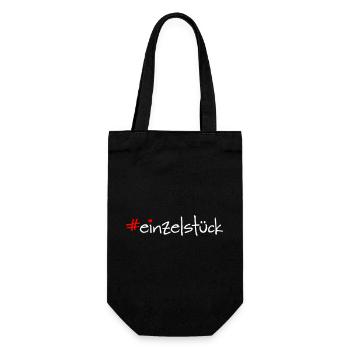 Einzelstück weiß - Geschenkbeutel für Flaschen - Schwarz - Vorne