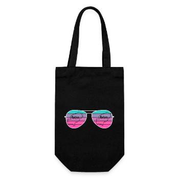 Sunglasses with map of the island of Ibiza - Gift Bag for Bottles - black - Front