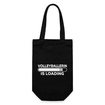 Volleyballerin Spruch Fun Beachvolleyball Geschenk - Geschenkbeutel für Flaschen - Schwarz - Vorne