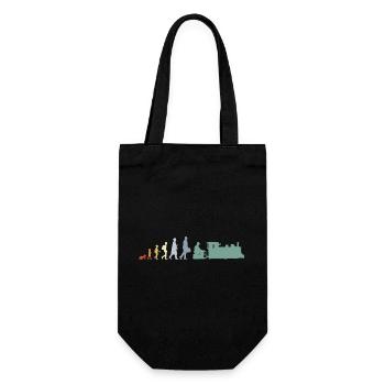 Trainspotter Evolution - Gift Bag for Bottles - black - Front