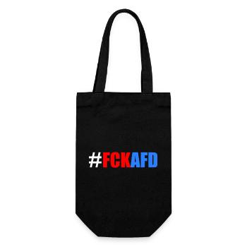 Fck afd - Geschenkbeutel für Flaschen - Schwarz - Vorne