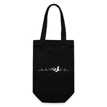 Surfing Heartbeat on Mountain Ridge - Gift Bag for Bottles - black - Front