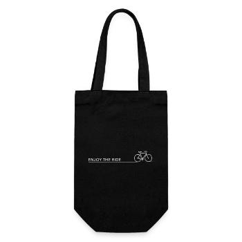 enjoy the ride fahrrad spruch radfahren radlos - Gift Bag for Bottles - black - Front