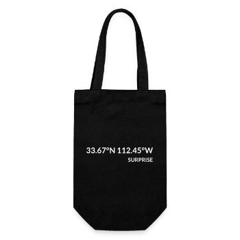 Surprise Arizona USA Koordinaten - Geschenkbeutel für Flaschen - Schwarz - Vorne