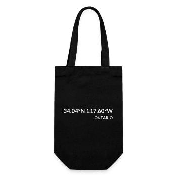 Ontario, California, USA Coordinates - Gift Bag for Bottles - black - Front
