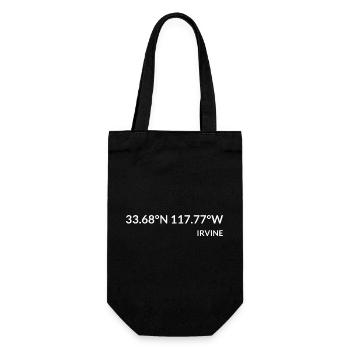Irvine California USA Coordinates - Gift Bag for Bottles - black - Front