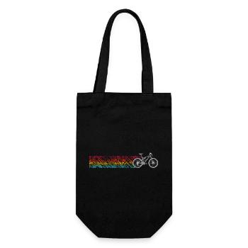 LGBT Pride Rainbow Bicycle Design - Gift Bag for Bottles - black - Front