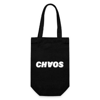 CHAOS - Geschenkbeutel für Flaschen - Schwarz - Vorne