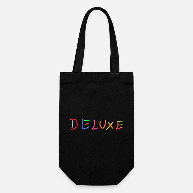 Deluxe Rainbow Lettering - Gift Bag for Bottles - black