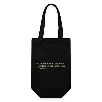 Nicht Einfacher Erklären Nur Lauter Lehrer Büro - Geschenkbeutel für Flaschen - Schwarz - Vorne
