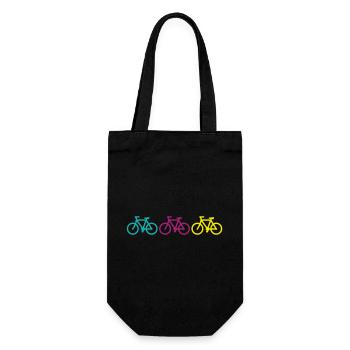 three bikes - Geschenkbeutel für Flaschen - Schwarz - Vorne