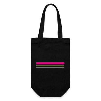 T-shirt features colors pink green gray gift idea - Gift Bag for Bottles - black - Front