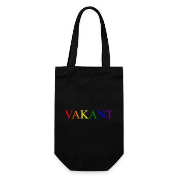Vakant Schriftzug 1 - Geschenkbeutel für Flaschen - Schwarz - Vorne