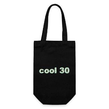 geburtstagsshirts, cool 30, für damen - Geschenkbeutel für Flaschen - Schwarz - Vorne