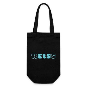 heiss-EIS-Wortspiel-Shirt von Word-on-Shirt - Geschenkbeutel für Flaschen - Schwarz - Vorne