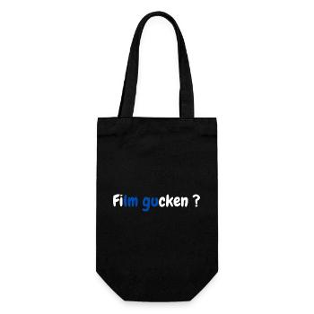 Film gucken? Bunte Kino-Typo Kollektion - Geschenkbeutel für Flaschen - Schwarz - Vorne