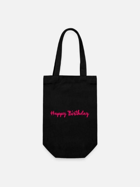 HAPPY BIRTHDAY. ANNIVERSAIRE. - Sac à bouteille - noir