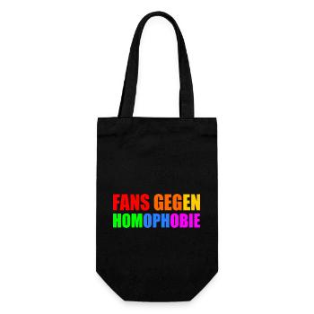 fans gegen homophobie - Geschenkbeutel für Flaschen - Schwarz - Vorne