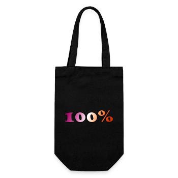 100 percent lesbian - Gift Bag for Bottles - black - Front