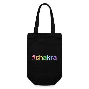 CHAKRA Hashtag - Geschenkbeutel für Flaschen - Schwarz - Vorne
