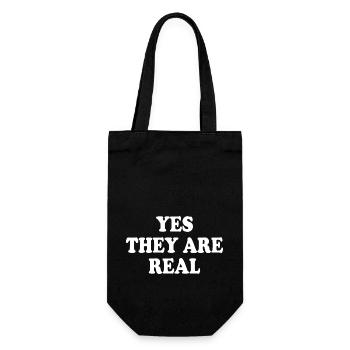yes they are real - Geschenkbeutel für Flaschen - Schwarz - Vorne