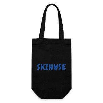 Skihase - Aprés Ski Wintersport Skiurlaub - Geschenkbeutel für Flaschen - Schwarz - Vorne