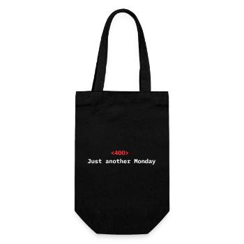 <400> Just Another Monday | Dev Humor - Gift Bag for Bottles - black - Front