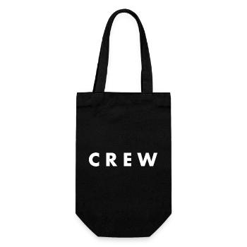 CREW Hoodie & T-Shirt – Minimalist Team Shir - Gift Bag for Bottles - black - Front