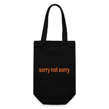 sorry not sorry - Geschenkbeutel für Flaschen - Schwarz - Vorne