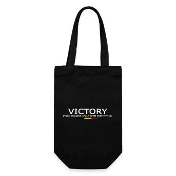 Victory EVERY SUCCESS HAS A NAME KEEP TRYING BELGE - Sac à bouteille - noir - Devant