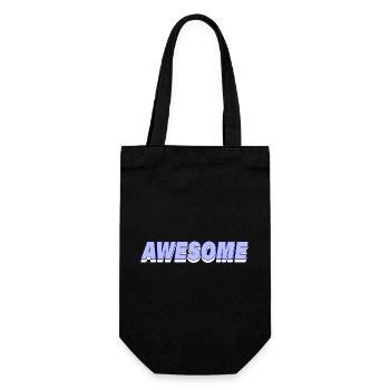 AWESOME - Geschenkbeutel für Flaschen - Schwarz - Vorne