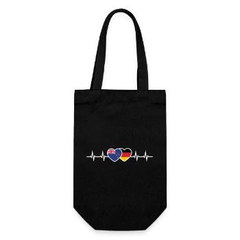 New Zealand And Germany German New Zealander - Gift Bag for Bottles - black - Front