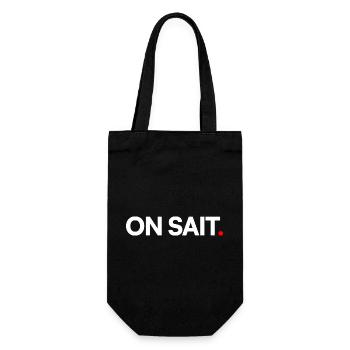 FAUT VOIR | Expression humour minimaliste - Sac à bouteille - noir - Devant