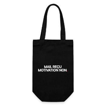 Mail reçu, motivation non. Humour bureau drôle - Sac à bouteille - noir - Devant