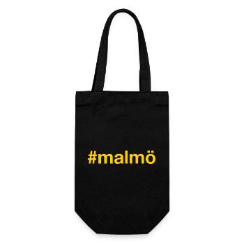 Malmö Sverige Sweden Schweden - Geschenkbeutel für Flaschen - Schwarz - Vorne