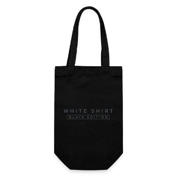 White Shirt Black Edition - Geschenkbeutel für Flaschen - Schwarz - Vorne