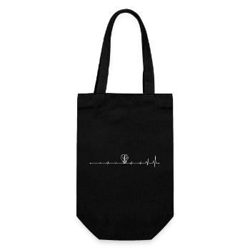 Heartbeat Gehirn-Idee - Geschenkbeutel für Flaschen - Schwarz - Vorne