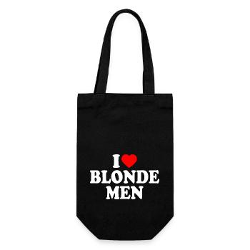 I love blonde men - Geschenkbeutel für Flaschen - Schwarz - Vorne