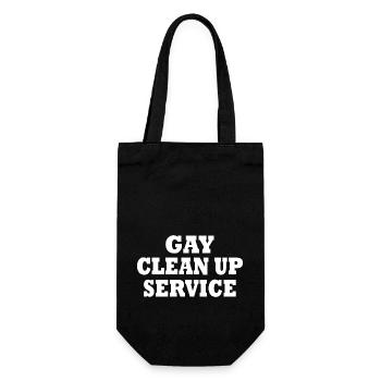 Gay clean up service - Geschenkbeutel für Flaschen - Schwarz - Vorne