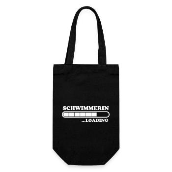 Schwimmerin Spruch Schwimmen Schwimmerin Geschenk - Geschenkbeutel für Flaschen - Schwarz - Vorne