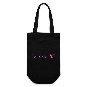 Forever Love Dancing Silhouette - Geschenkbeutel für Flaschen - Schwarz - Vorne