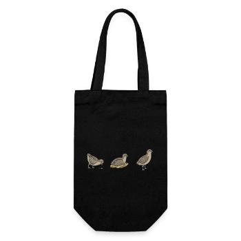 Quail Bird - Gift Bag for Bottles - black - Front